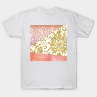 Floral rose gold glitter iii T-Shirt